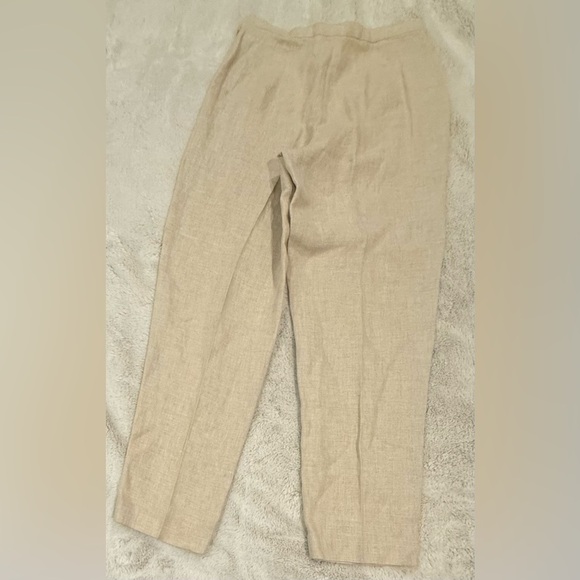 Talbots Bristol Women's Flax Beige Irish Linen Chino Pants Size 10 - Picture 3 of 7
